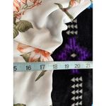 Rue 21 Floral Crop Top Long Chiffon Sleeves Ruched Tie Size XL White/Orange Photo 4