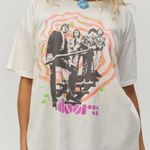 Daydreamer White Black Orange Pink The Doors Spiral Oversized T-Shirt Sz S Photo 0