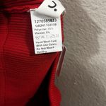 Commense Red Flare Leg Pants Size Medium Ribbed Knit Boho Artsy Bell Bottoms Photo 6