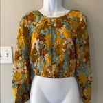 Sundry RetroFloral Long Sleeve Blouse in honeycomb size 1 / small. Photo 0