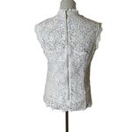 Nanette Lepore  Crochet Floral Lace‎ Top Women M White Cottagecore Coquette Mock Photo 4