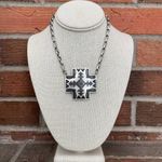 Four Winds Square Cross Necklace Silver Photo 1