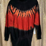 Young Fabulous and Broke Young, Fabulous & Broke Tie Dye Black Orange Red Turtleneck Dress XS NWT Photo 0