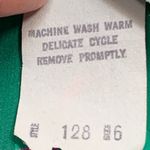 Vintage Howard Wolf Green Abstract Floral Print Mini Dress Ruffle Hem Made USA 6 Photo 9