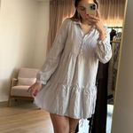 ZARA  Light Gray shirt Dress Photo 0