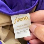 Vintage 80s New Sirena Swimsuit Blouson Top L 14 Blue Size 12 Photo 8