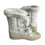 Sorel Winter White Boots Faux Fur Lace Up Insulated Womens Size 10 VINTAGE Photo 0
