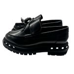 Free People  Teagan Tassel Loafers Black Leather Studded Size 7.5 Photo 1