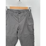 The North Face Women Pants Gray Zip Off Nylon Size 2 Outdoors Hiking Travel Photo 4