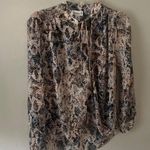 Veronica M  Beige Snake Pattern Blouse X-Small Photo 1
