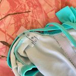 blue v neck frilly open back one piece swimsuit Size M Photo 7