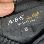 A.B.S. Allen Schwartz Collection Blue Silk Black Sequins Mini Dress Size 6 Blue Photo 9