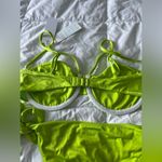 frankie's bikinis Frankie’s Bikinis Neon Green/Slime Hazel Underwire Bikini Top And Tie Up Bottoms Photo 4