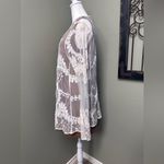 Urban Mangoz long sleeve open front lace embroidered cardigan Size L Photo 3