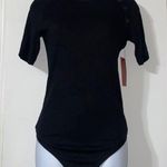 Alix NYC  Black Chelsea Short Sleeve Bodysuit size medium NWT Photo 0