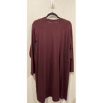 Eileen Fisher  Cassis Crew Neck Brown Shift Dress Photo 4