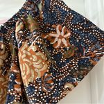 Madewell  Multicolor Off the Shoulder Silk Blouse in Sea Floral, Size Medium Photo 4