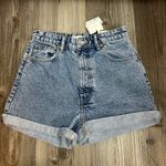 ZARA Hi-Rise Mom Fit Jean Short NWT Photo 0