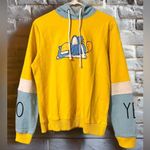 WDEEMAH large pullover hooded sweatshirt sleeping dreaming pup yes no sleeves Blue Photo 9