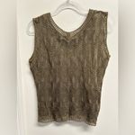 Bettie Page Nutmeg Knit Tank Top Green Size L Photo 1