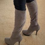 Luxury Rebel Tall Gray Suade Boots Sz 7 Photo 0
