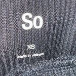 SO  Black Ribbed Turtleneck Long Sleeve Dress Size XS Photo 2