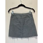 Brandy Melville corduroy mini skirt grey size XS frayed hem schoolgirl grunge Photo 2