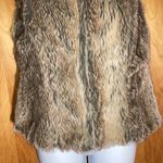 Vintage Havana Brown & Tan Faux Fur Vest Size Small Photo 2