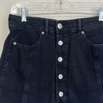 American Eagle Women’s Black Denim High Rise Mini Skirt Size 4 Photo 1