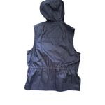 Jones New York  Sport Womens Navy Hooded Vest Zip Up Casual Utility Size M Photo 2