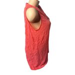 White Stag NEW  Womens Coarl Crochet Macrame Sleeveless Shirt Top Crinkle Size M Photo 4