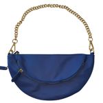 Chico's  Royal Blue Half Moon Bag‎ Gold Chain Strap Trendy Shoulder Bag Purse Photo 0
