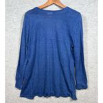 J.Jill Love Linen Cardigan Sweater M Blue V Neck Casual Photo 3