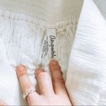 Aeropostale White Elastic Embroidered Grecian Patterned Linen Mini Skirt Size L Photo 4