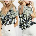 Free People Baja babe cold shoulder floral blouse medium Photo 1