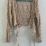 Brandy Melville Cream Floral Wrap Blouse Photo 1