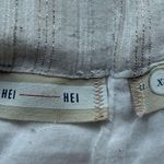 Anthropologie  Hei Hei Beach Bound Linen Pull On White and Metallic Pants Photo 3