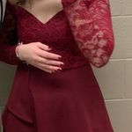 Dillard's Red One Shouldered Cocktail Dress Photo 0