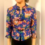 ZARA Floral Brocade Oriental Crop Mandarin Collar Frog Closures Jacket Size XS Photo 1