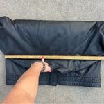 Liz Baker Vintage 90s  Black Leather Quilt Lined Oversize Bomber Jacket 1X Photo 6