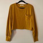 We The Free  Burnt Orange Cropped Oversized Long Sleeve Lounge Women's size Small Photo 0