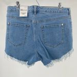 INC Denim high rise fashion basics shorts, embellished frayed hem, size 12 Photo 4