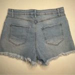 REWASH ‎ Light Denim Super High Rise Fringe Shorts (13/31) Photo 4