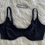 SKIMS  Fits Everybody Lace Demi Underwire Bra Onyx Size 36DDD Photo 0