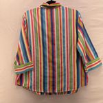 Blair Rainbow Womens Button Up Shirt Size L Striped Business Office‎ Professional Photo 1