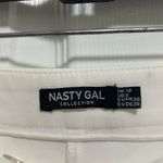 Nasty Gal  White Flare Pants with Faux Fur Trim Photo 1