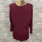 Lane Bryant  Burgundy Faux Wrap Top Photo 2