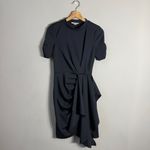 Rachel Parcell  Interlocking Draped Mini Dress Women's XXS Black Career Designer Photo 3