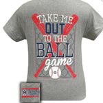 Simply Southern Red and Gray Outdoor Baseball Game T-Shirt Photo 0