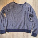 Victoria's Secret PINK  Women's Blue Sweatshirt white crewneck sweater Photo 1